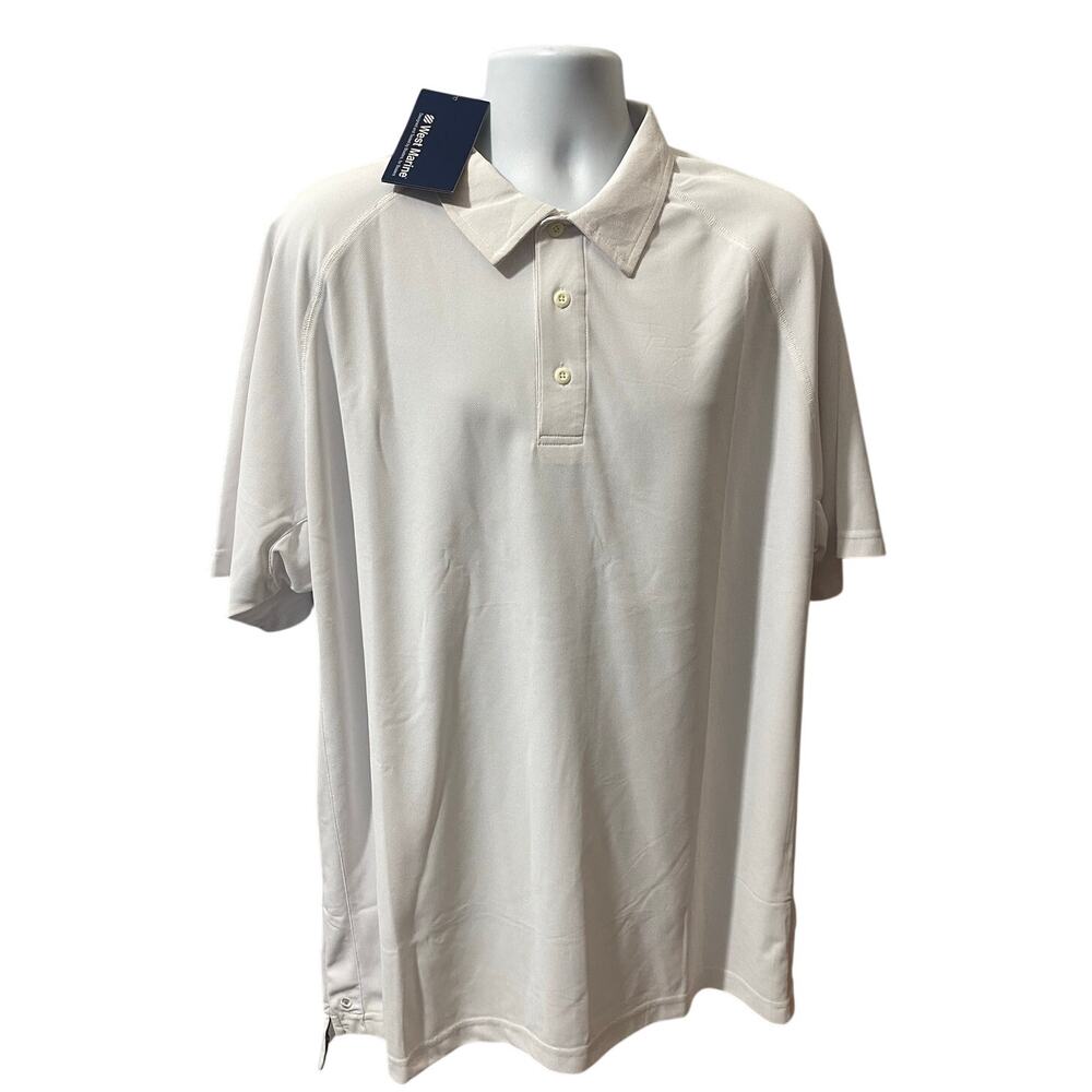 WEST MARINE CAPTAIN POLO — White Performance Golf Shirt NWT Men's 2XL